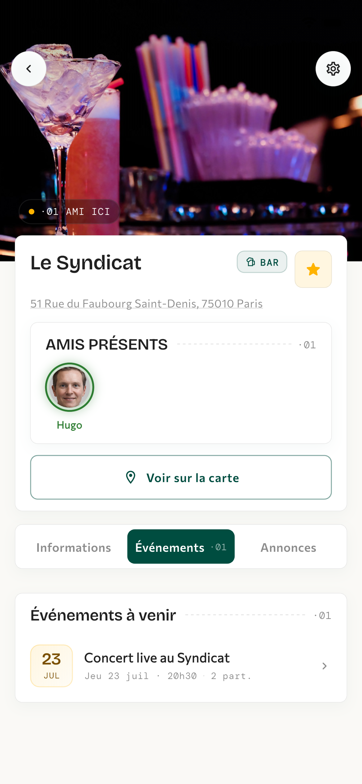 Fiche d'un lieu Tchin Tchin